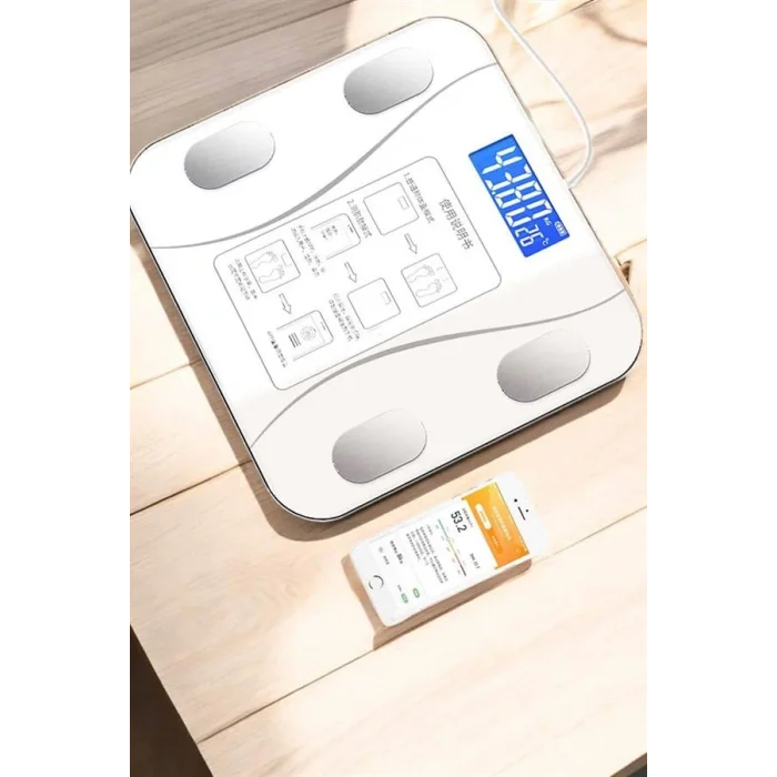 Akıllı Tartı Bluetooth Bağlantılı Yağ Ölçebilen Tartı Yeni Nesil