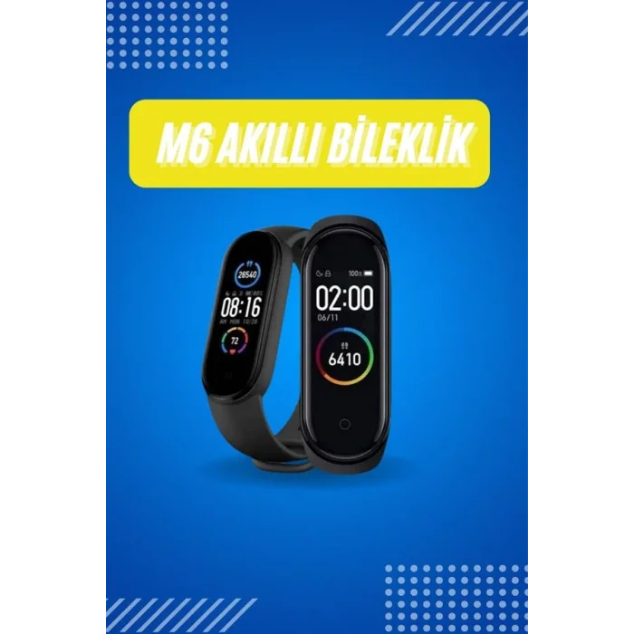 Akıllı Uyumlu Bileklik M6 Adımsayar Spor Modları Çağrı Görme Türkçe Menü