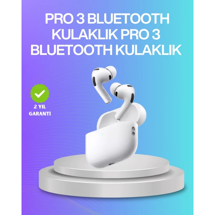 Aktif Gürültü Engelleyici Kablosuz Bluetooth Kulaklık – Şarj Kutulu, Uzun Ömürlü