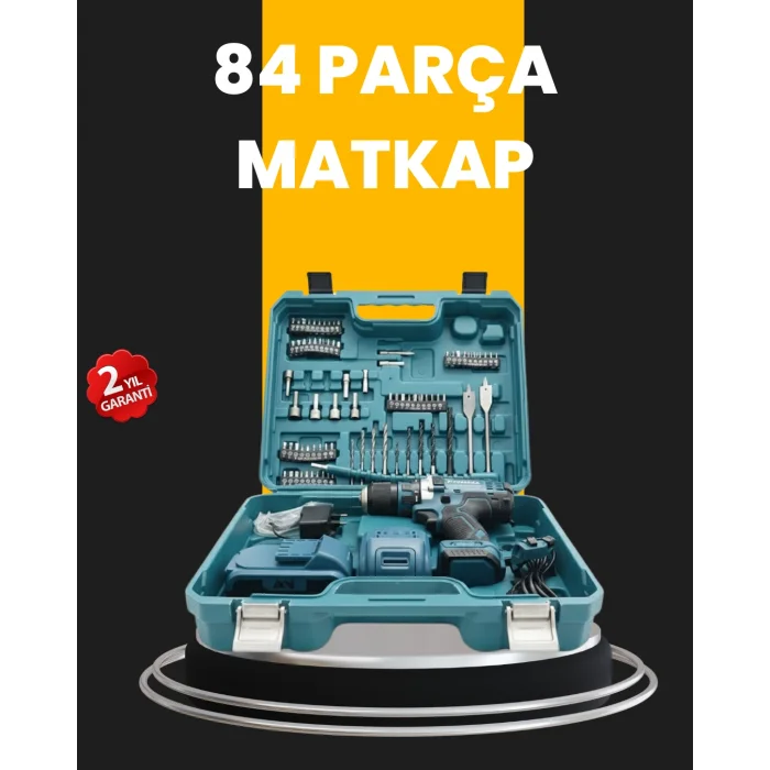 Akülü Matkap Vidalama Seti Çok Amaçlı Aksesuarlarla