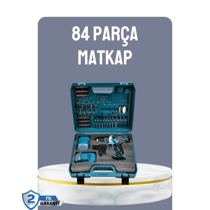 Akülü Vidalama ve Delme Seti Profesyonel Alet Çantası