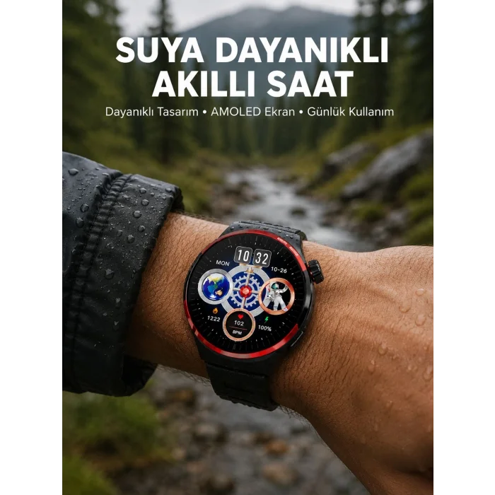 AMOLED Ekranlı Akıllı Saat Bluetooth Arama ve NFC Destekli Yeni Nesil
