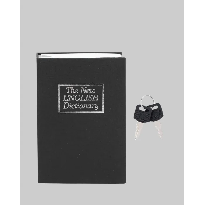 Anahtarlı Gizli Kitap Kasa – Metal İç Yapı, Kamuflajlı Sözlük Tasarım