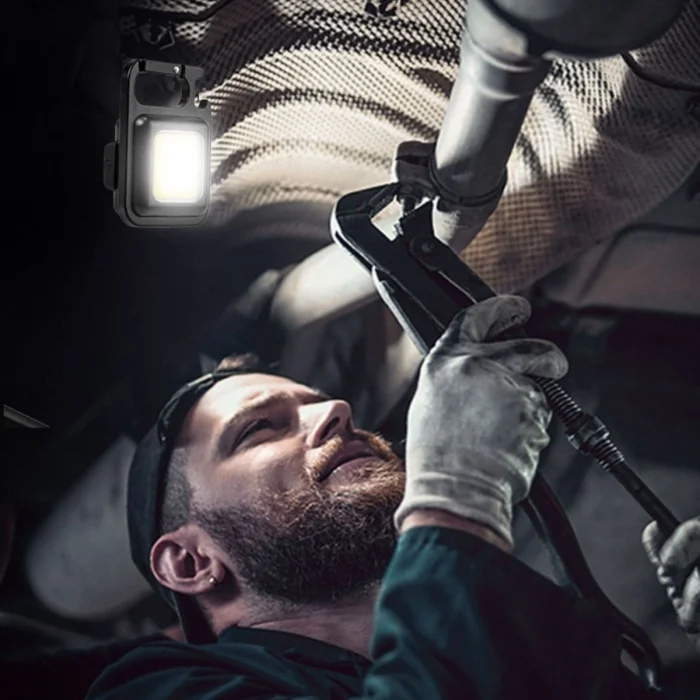 Anahtarlıklı, Açacaklı,Güçlü Mıknatıslı 3 Farklı Led Modlu Mini Boy Asılabilen Led Kamp Aydınlatması,El Feneri (5047)