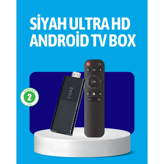 Android TV Stick 2GB RAM 16GB Depolama Kapasiteli