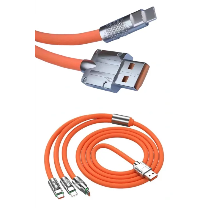 Android ve İOS Uyumlu 180 Derece Type-c Şarj Kablosu