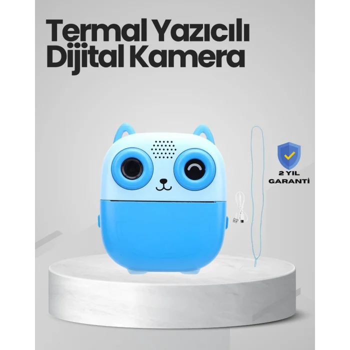 Anında Baskı Yapabilen Çocuk Fotoğraf Makinesi Hafıza Kart Destekli