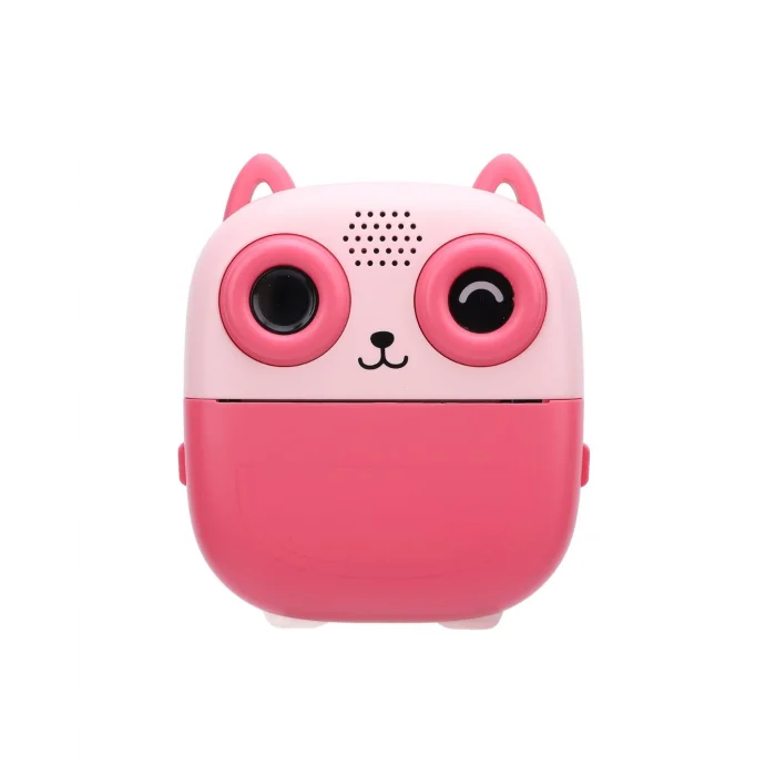 Anında Çıktı Veren Çocuk Kamerası 5 Rulo Kağıt 6 Kalem Setli Eğitici Oyuncak Fotoğraf Makinesi