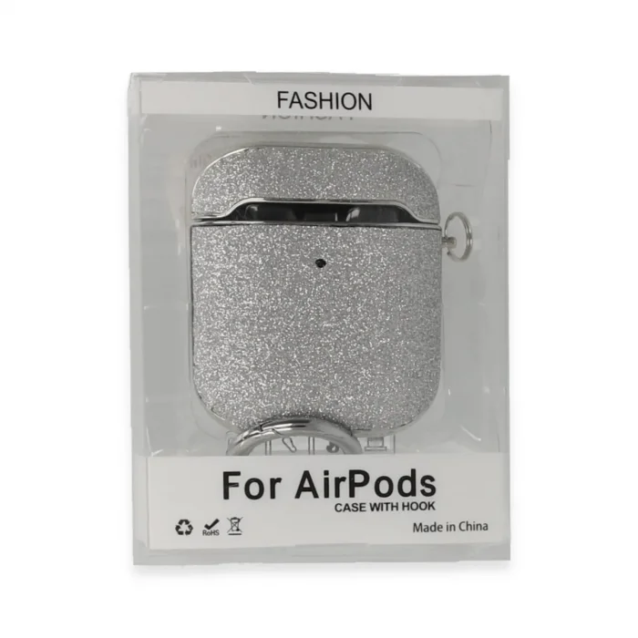 Apple Airpods 2 (2.nesil) Spell Simli Kılıf - Gümüş