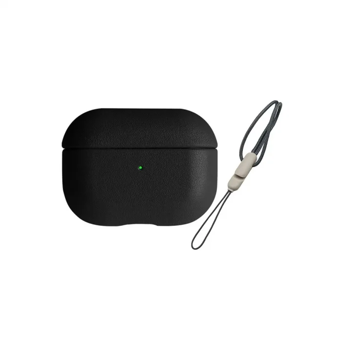 Apple Airpods 3 (3.nesil) 405 Deri Kılıf - Siyah