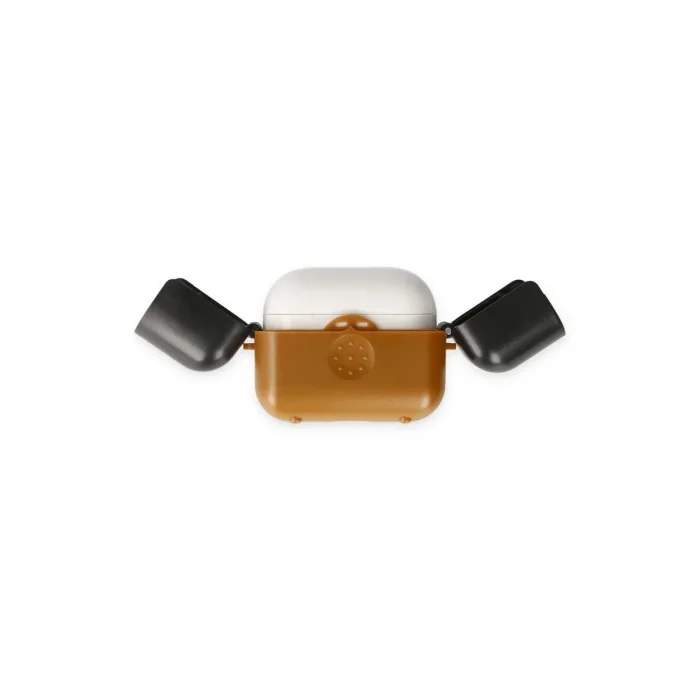 Apple Airpods 3 (3.nesil) Basmalı Kılıf - Kahverengi-siyah