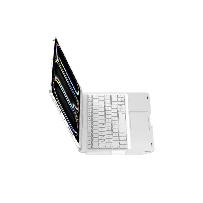 Apple İpad Pro 11 (2024) F11 Ats Kılıf Magic Dönen Klavyeli Tablet Kılıf - Gümüş