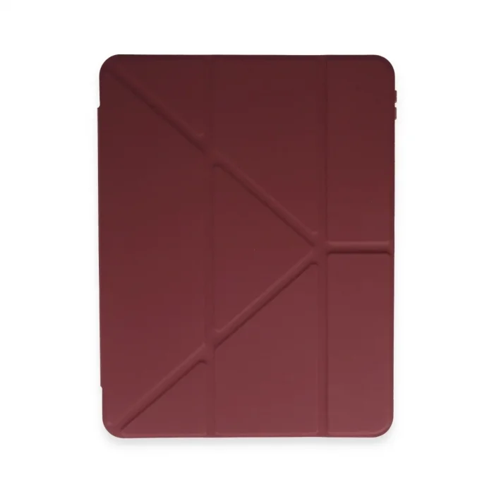 Apple İpad Pro 12.9 (2021) Kılıf Kalemlikli Mars Tablet Kılıfı - Mürdüm