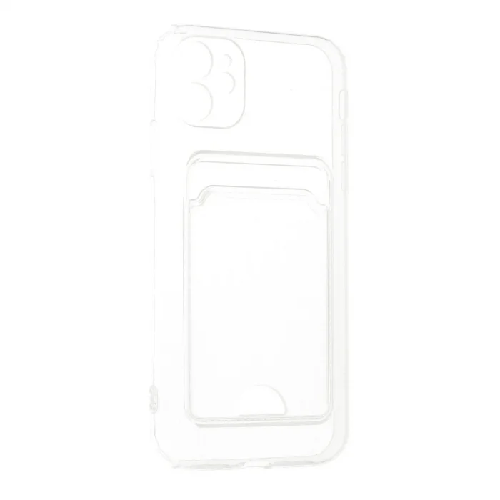 Apple İphone 11 Kılıf Kart Şeffaf Silikon - Şeffaf