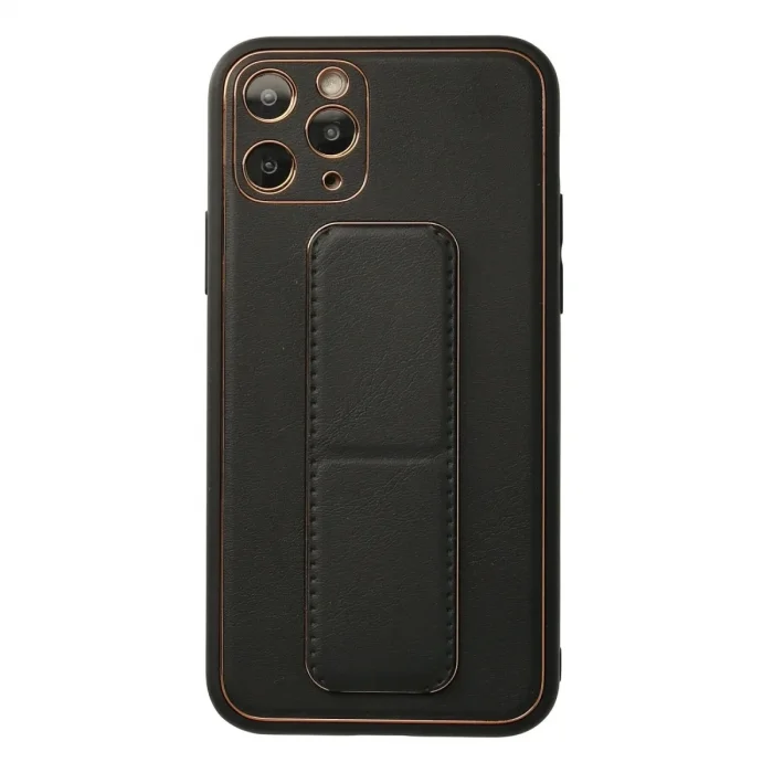 Apple İphone 11 Pro Kılıf Coco Deri Standlı Kapak - Siyah