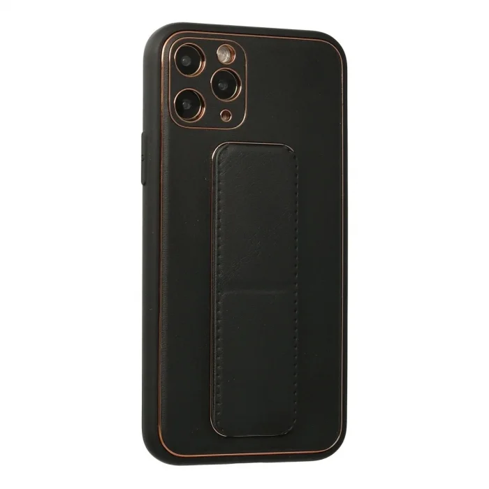 Apple İphone 11 Pro Kılıf Coco Deri Standlı Kapak - Siyah