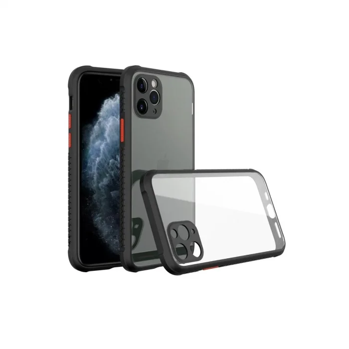 İphone 11 Pro Kılıf Miami Şeffaf Silikon - Siyah