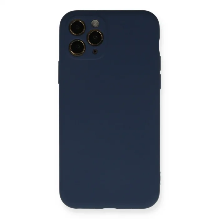İphone 11 Pro Kılıf Nano İçi Kadife Silikon - Lacivert
