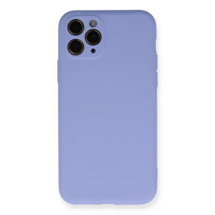 İphone 11 Pro Kılıf Nano İçi Kadife Silikon- Lila