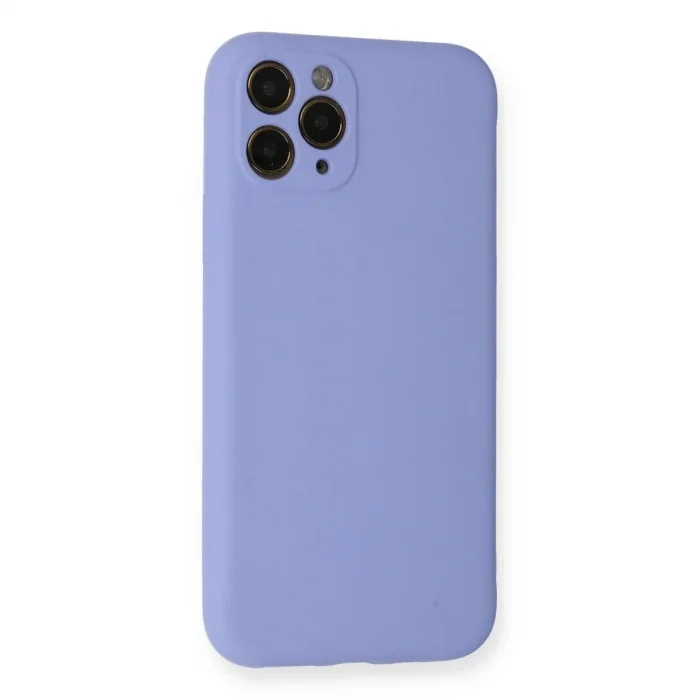 İphone 11 Pro Kılıf Nano İçi Kadife Silikon- Lila