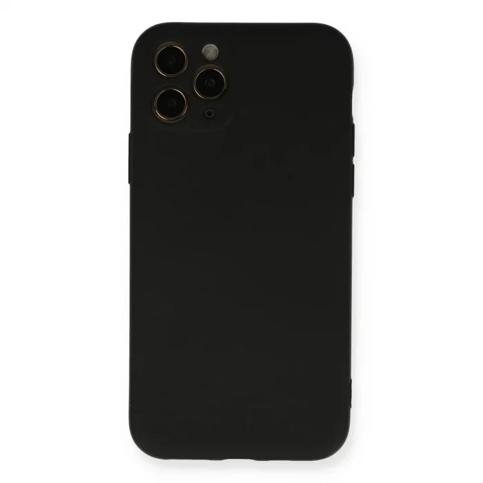 İphone 11 Pro Kılıf Nano İçi Kadife Silikon - Siyah