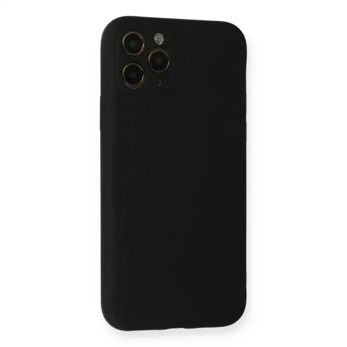 İphone 11 Pro Kılıf Nano İçi Kadife Silikon - Siyah