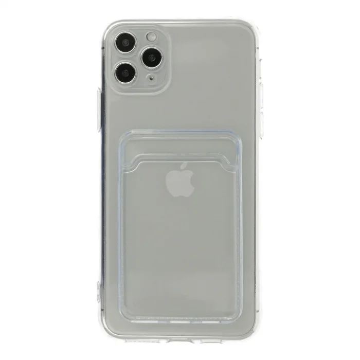 Apple İphone 11 Pro Max Kılıf Kart Şeffaf Silikon - Şeffaf