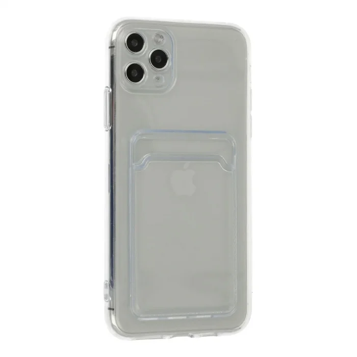 Apple İphone 11 Pro Max Kılıf Kart Şeffaf Silikon - Şeffaf