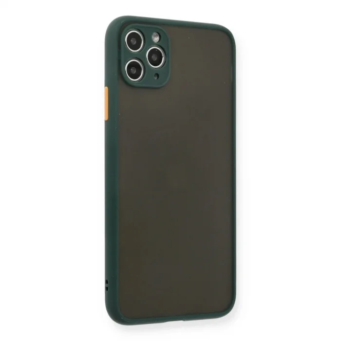 Apple İphone 11 Pro Max Kılıf Montreal Silikon Kapak - Yeşil
