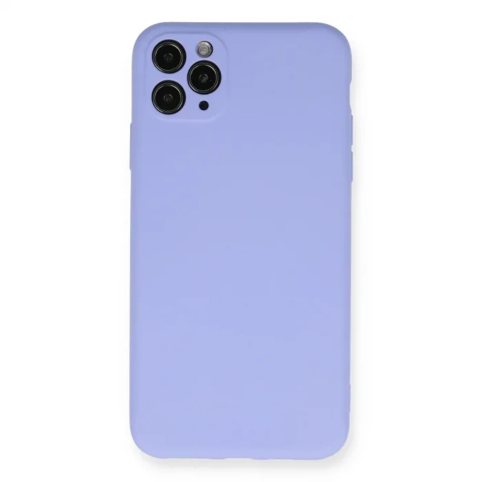 İphone 11 Pro Max Kılıf Nano İçi Kadife Silikon - Lila