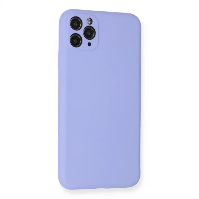 İphone 11 Pro Max Kılıf Nano İçi Kadife Silikon - Lila
