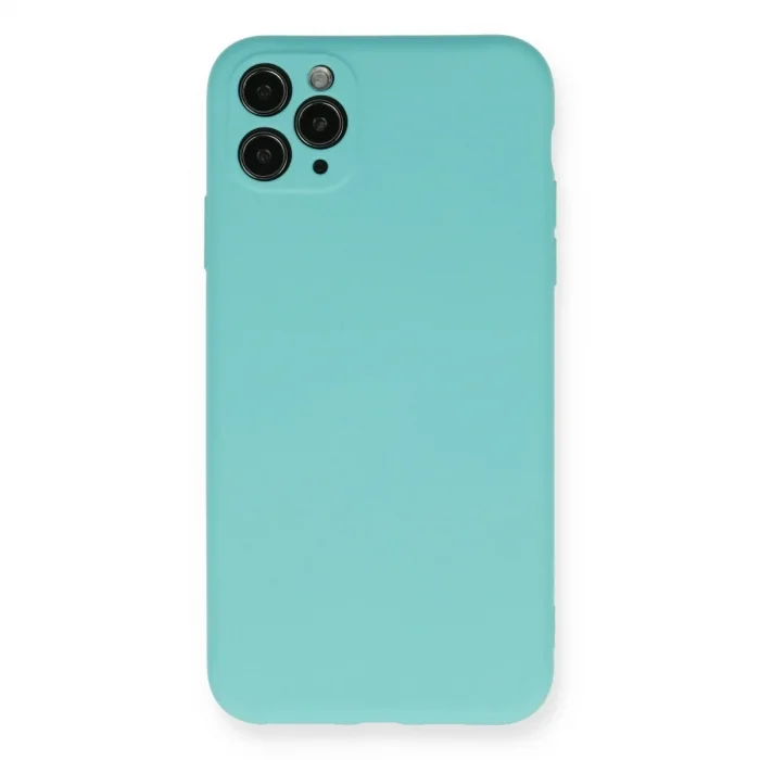 İphone 11 Pro Max Kılıf Nano İçi Kadife Silikon - Turkuaz