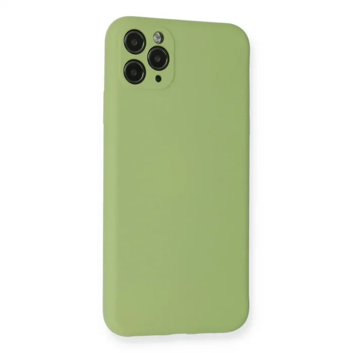 İphone 11 Pro Max Kılıf Nano İçi Kadife Silikon- Yeşil