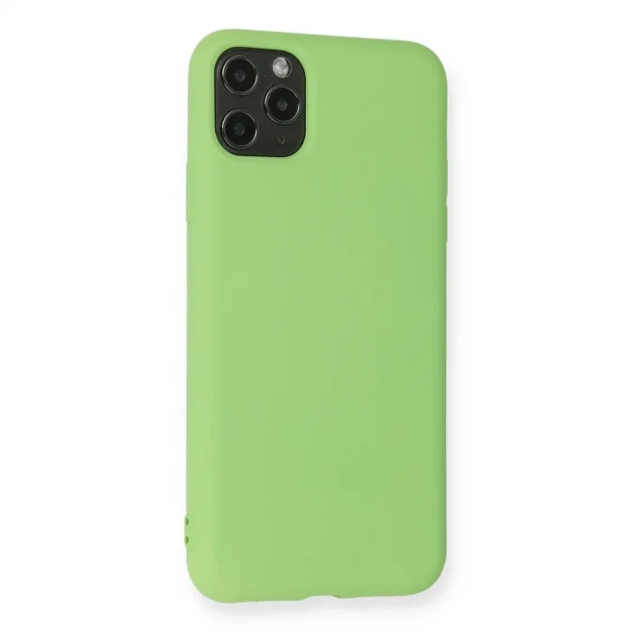 İphone 11 Pro Max Kılıf Nano İçi Kadife Silikon - Yeşil