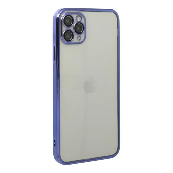 Apple İphone 11 Pro Max Kılıf Razer Lensli Silikon - Mor