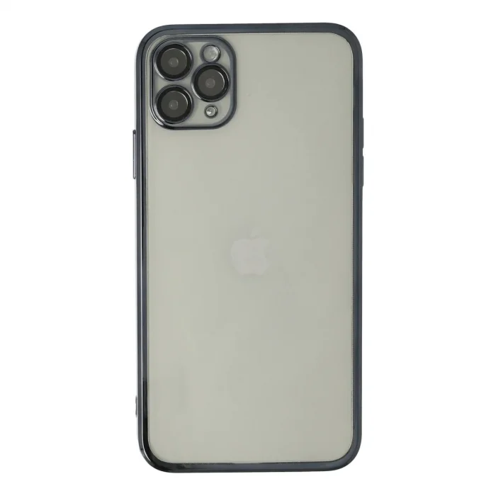 Apple İphone 11 Pro Max Kılıf Razer Lensli Silikon - Siyah