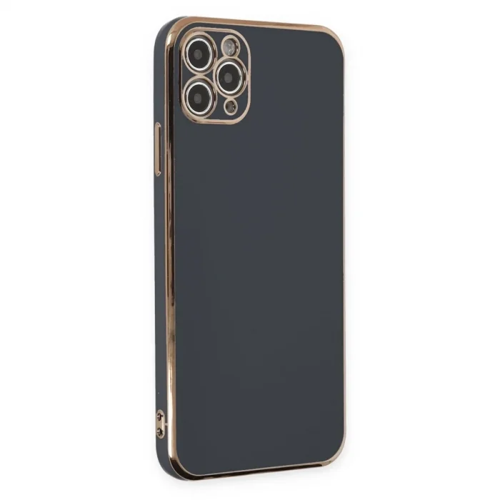 Apple İphone 11 Pro Max Kılıf Volet Silikon - Siyah