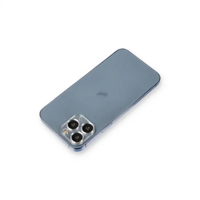 Apple İphone 11 Pro Max Metal Kamera Lens Koruma Cam - Gümüş