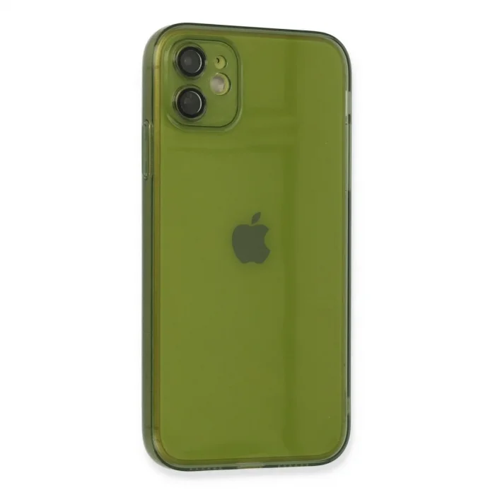 Apple İphone 12 Kılıf Fly Lens Silikon - Yeşil