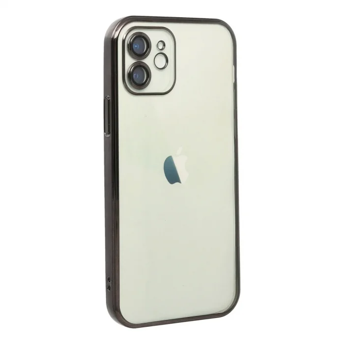 Apple İphone 12 Kılıf Razer Lensli Silikon - Siyah