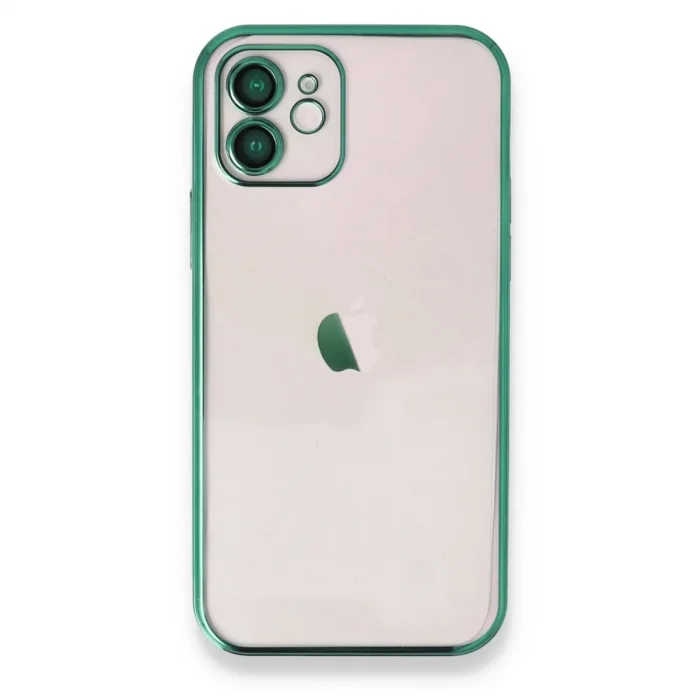 Apple İphone 12 Kılıf Razer Lensli Silikon - Yeşil
