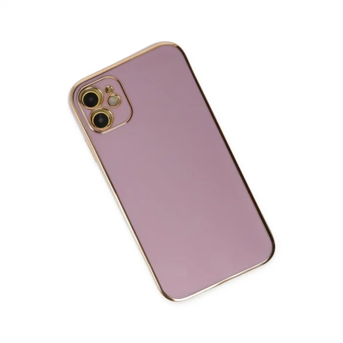 Apple İphone 12 Kılıf Volet Silikon - Mor