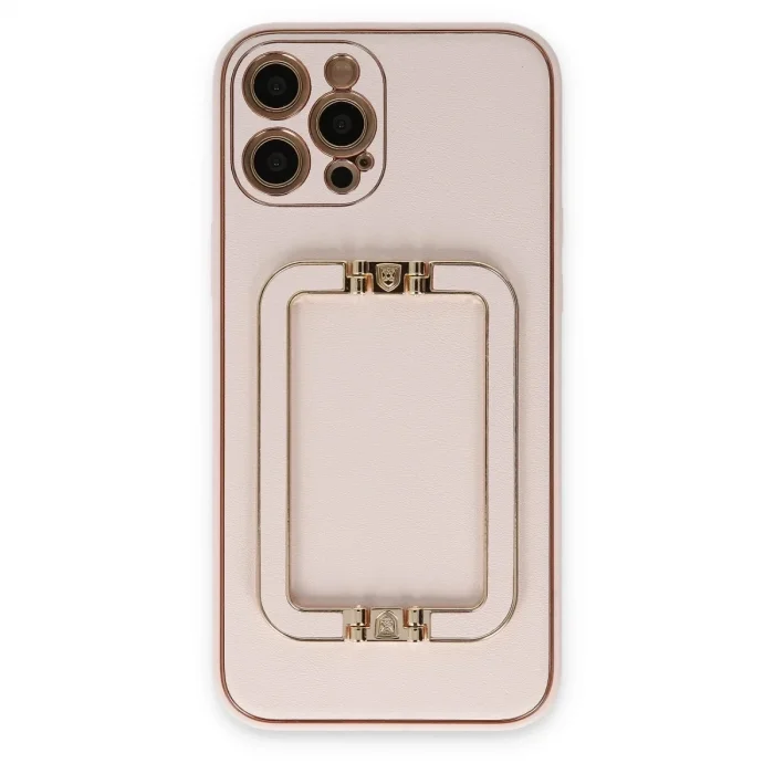 İphone 12 Pro Kılıf Coco Elit Kapak - Pudra