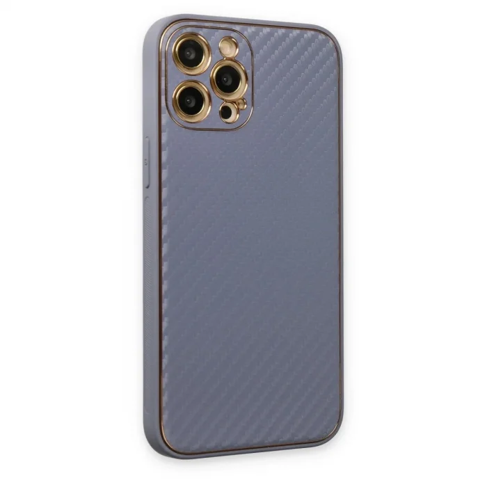 Apple İphone 12 Pro Kılıf Coco Karbon Silikon - Gri