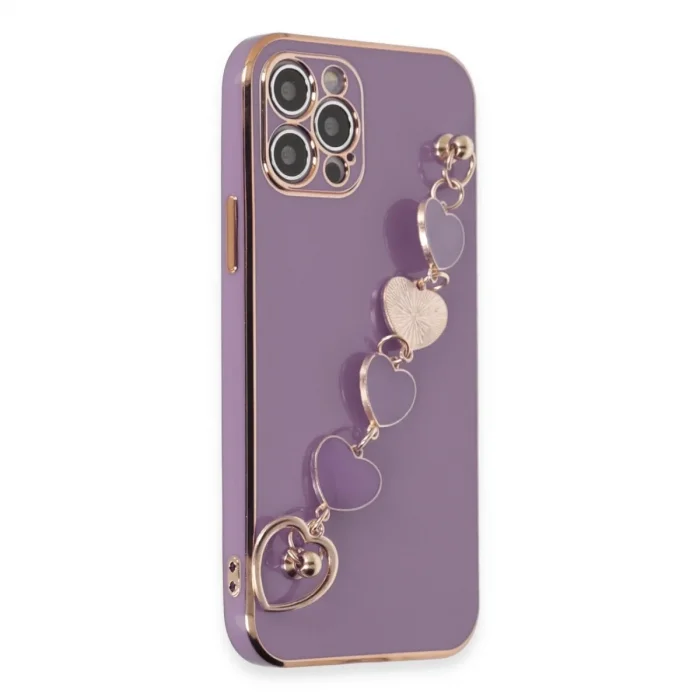 Apple İphone 12 Pro Kılıf Esila Silikon - Mor
