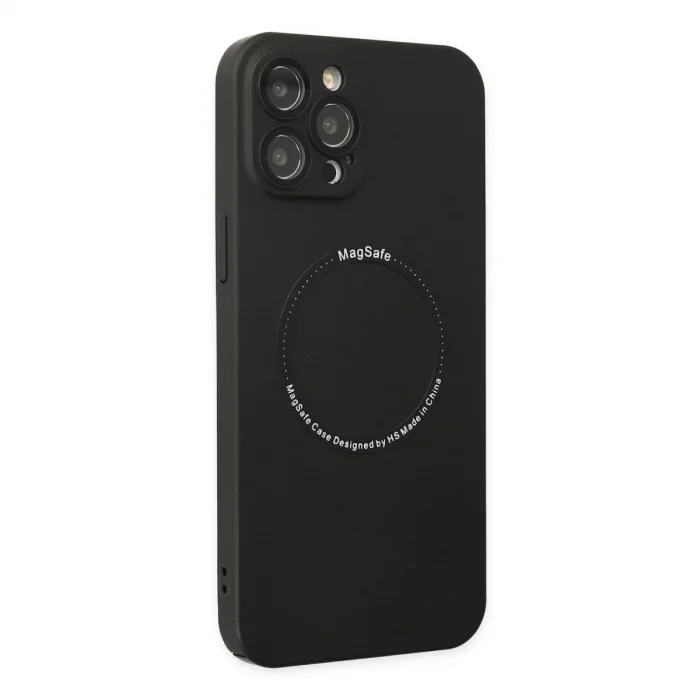 Apple İphone 12 Pro Kılıf Jack Magneticsafe Lens Silikon - Siyah