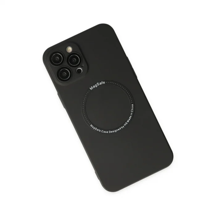 Apple İphone 12 Pro Kılıf Jack Magneticsafe Lens Silikon - Siyah