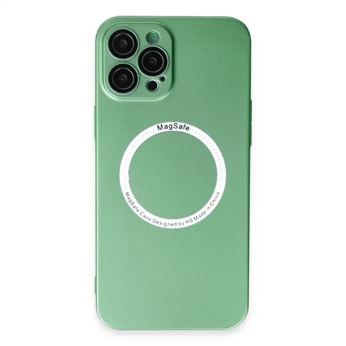 Apple İphone 12 Pro Kılıf Jack Magneticsafe Lens Silikon - Yeşil