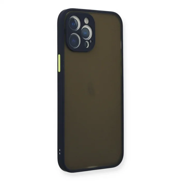 Apple İphone 12 Pro Kılıf Montreal Silikon Kapak - Lacivert