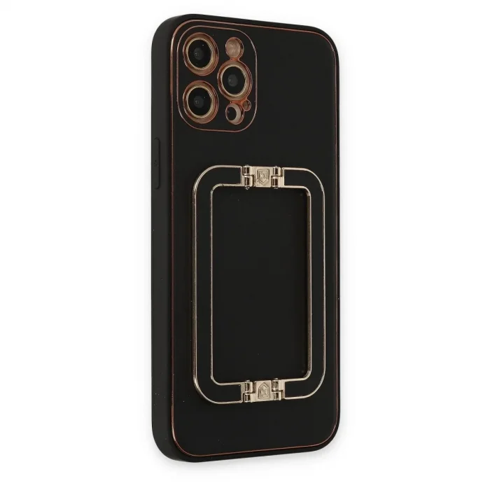 İphone 12 Pro Max Kılıf Coco Elit Kapak - Siyah